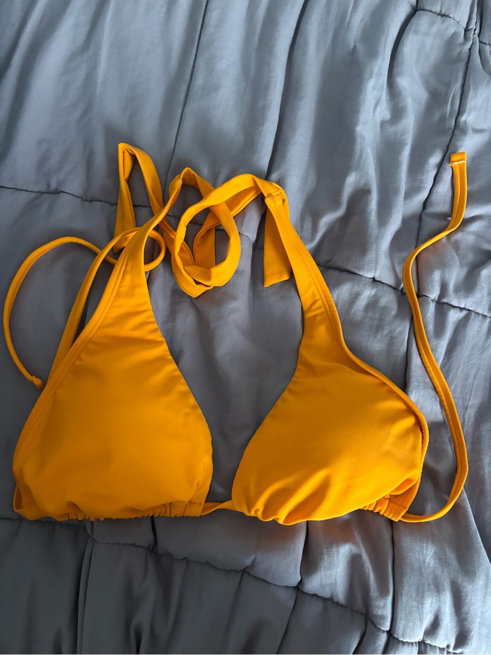Orange  Triangle Bikini Top